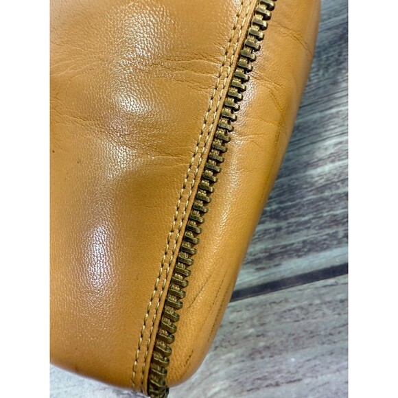 Bisou Bisou Tan Leather Size 7 Closed Toe Mules Curved High Heel Slip-On Shoes - Picture 15 of 16